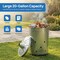 Silver Outdoor Galvanized Metal Garden Incinerator Can, for Yard, Patio, and Backyard